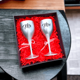 Customized Couple Wine Glasses | Wedding accesories | Wine glasses for couple | Best wine glasses - BBD GIFTS